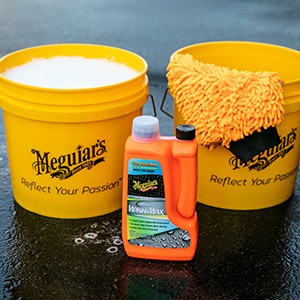 Meguiars Hybrid Ceramic Wash n Wax &amp; Dual Sided Mitt, Shampoo+Washmitt