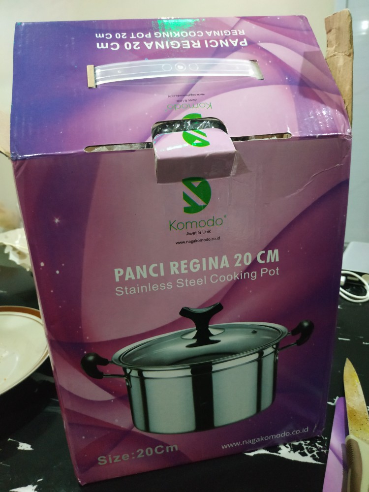 Komodo Regina 20 Cm / Panci Regina Stainless Steel 20 Cm Murah Dan Multifungsi
