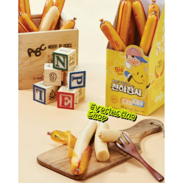 

Jinju Ham Sosis Ikan Rasa Keju ( Jinjuham Odeng Fish Cake Sausage ) Korean Snack Halal
