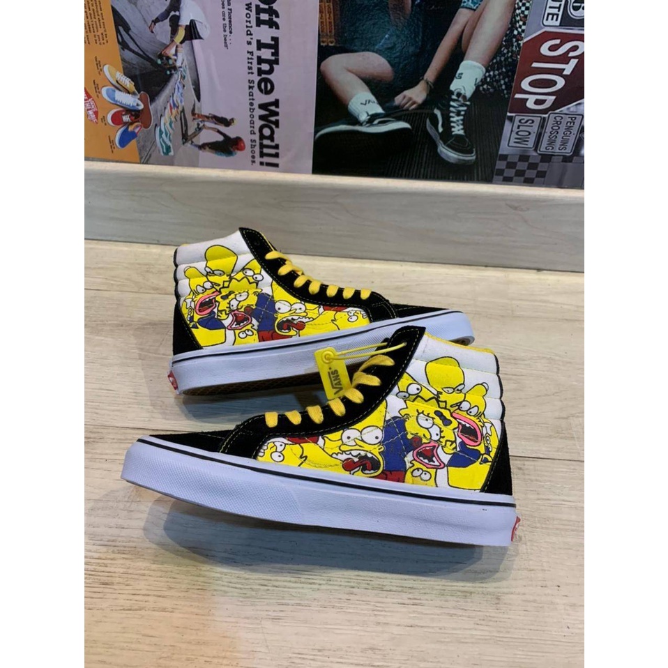 Sepatu Vans Sk8 High X The Simpsons Black / Yellow