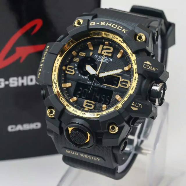 Jam Tangan Pria G Shock_Anti Air_Sport Dual time Free Batrai Cadangan