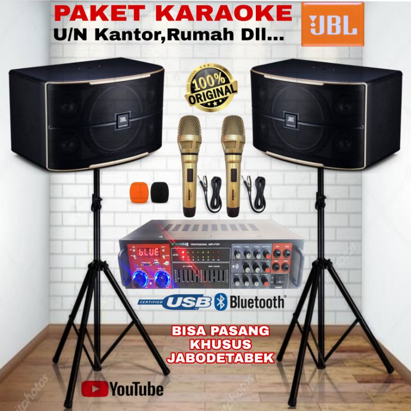 Jual PAKET SOUND SYSTEM KARAOKE SPEAKER JBL PASSION 10 ORIGINAL
