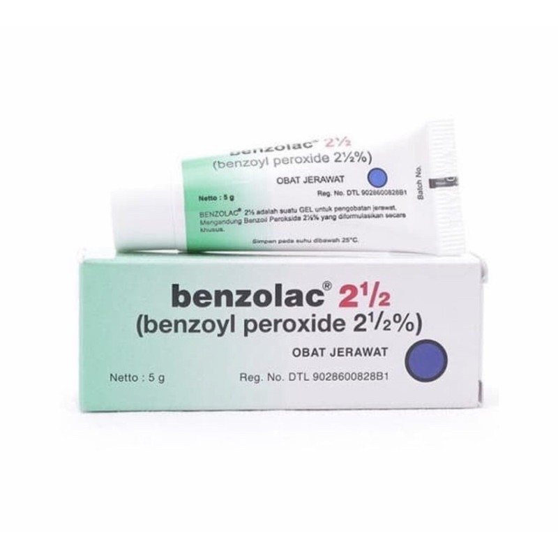 Benzolac 2,5 obat jerawat 5 gram ( mengobati jerawat )