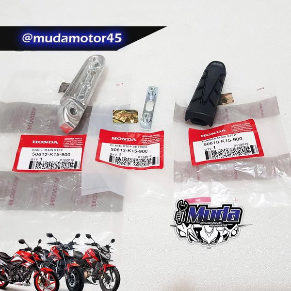 FOOTSTEP KIRI CB150R CB150X DEPAN BESI PIJAKAN 50612-K15-900 BAR L MAIN FOOT POSTEP STEP 50612K15900