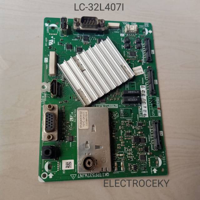 MB TV LCD SHARP LC-32L407I MAINBOARD TV SHARP LC 32L4071 MESIN TV SHARP LC 32L407