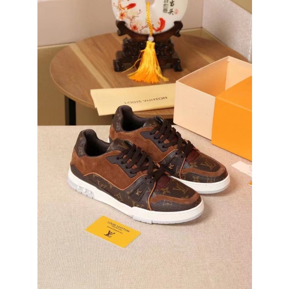 sepatu lv sneaker pria mirror shoes men run away top P1SHOES lou is vuitton cowok baru