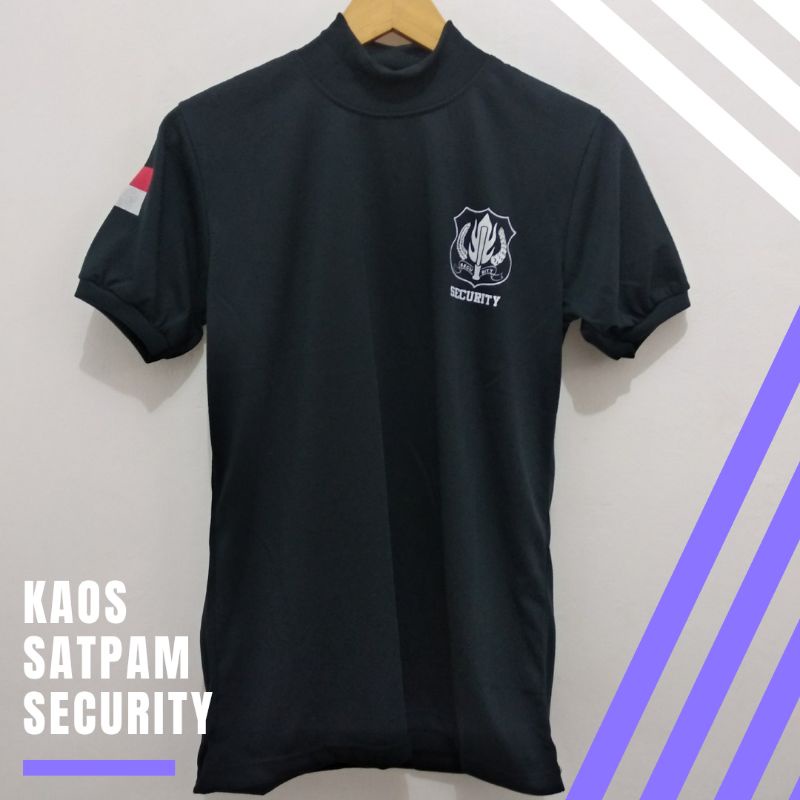 Kaos Satpam brimob gegana Kaos Security Terbaru Leher Tinggi