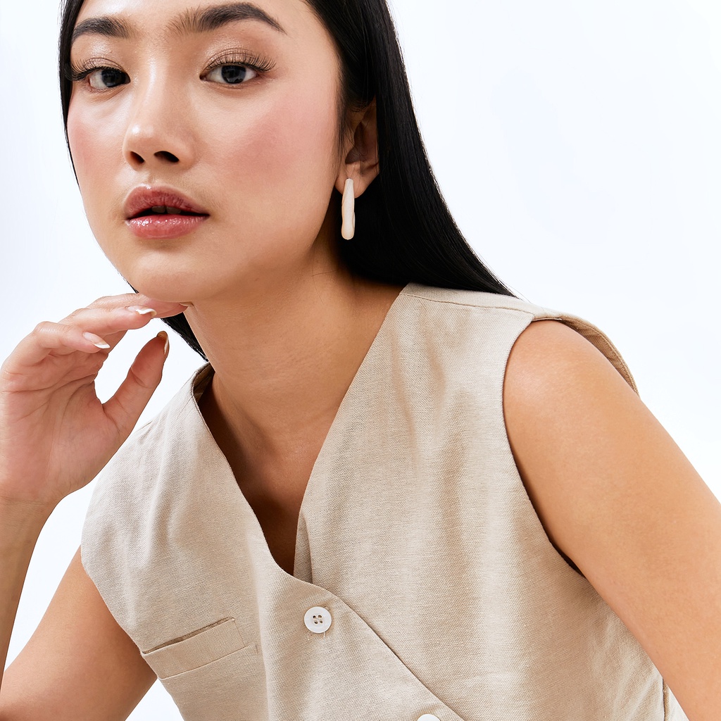 Sundays Attire - VENTON Linen Vest / Atasan Wanita / Kemeja Wanita