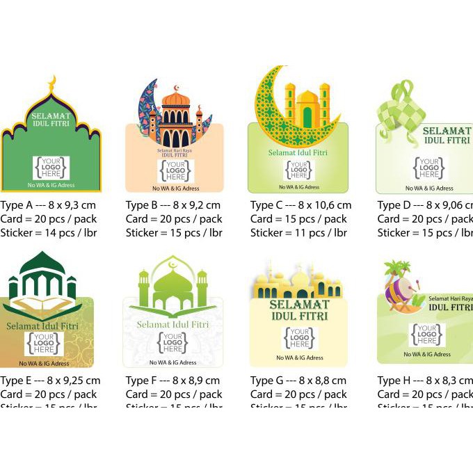 

Ready Stock] Kartu Lebaran / Idul Fitri / Hari Raya Greeting Card / Hang Tag