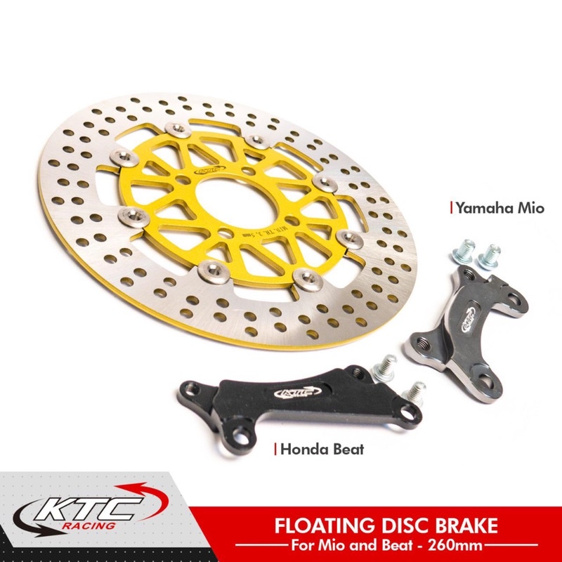 Piringan Cakram Disc KTC Racing Besi Floting Stenless Disc Brake Besar Mio Beat Jupiter Z MX Vixion Tiger Old Ninja 250 Carburetor FOURSIX_46