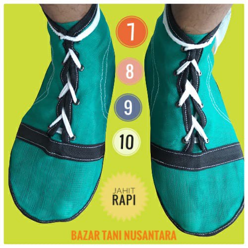 Sepatu sawah safety Anti keong  kol dari waring - pelindung alas kaki kol kebun tembus air