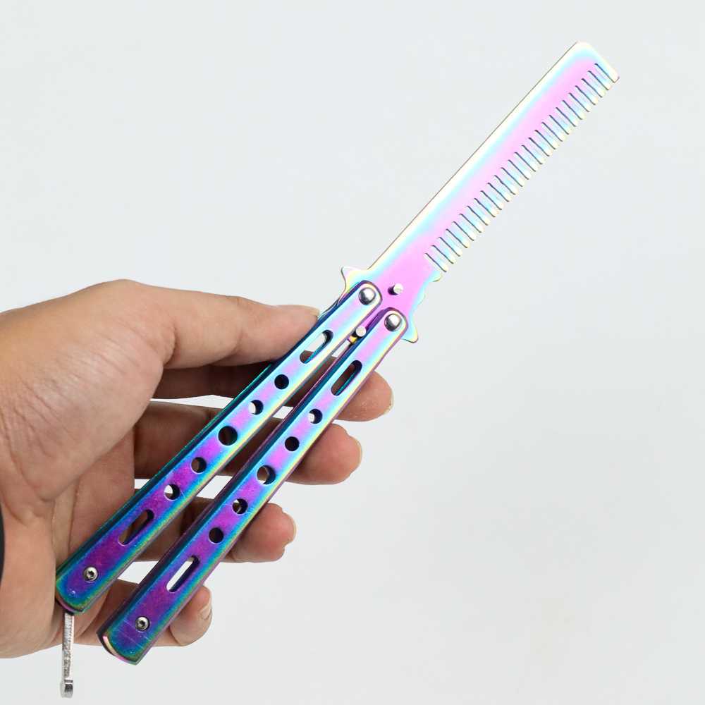 Sisir Rambut Pria Lipat Besi Keren Saku Babershop 1 Set Murah Mini Portable F4T STORE