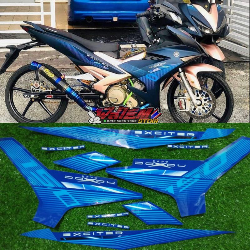 Striping Sticker Mx king Y15ZR Exciter 150 Doxou