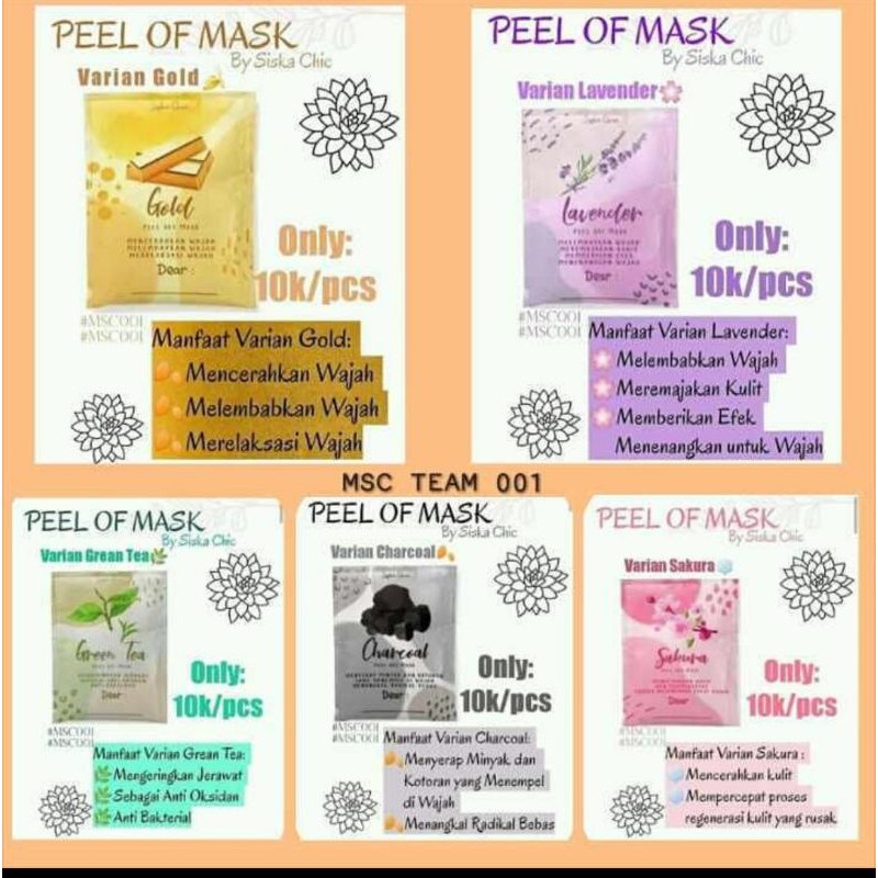 Masker Peel Off Mask By Siska Chic