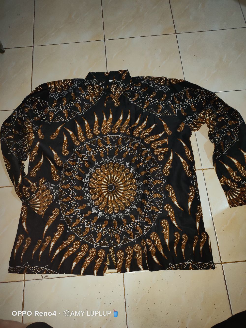 Terbaru Batik Tunik Shibori Jumputan Keluaran Hrb035 Yelbor Navbor Biru Putih Original