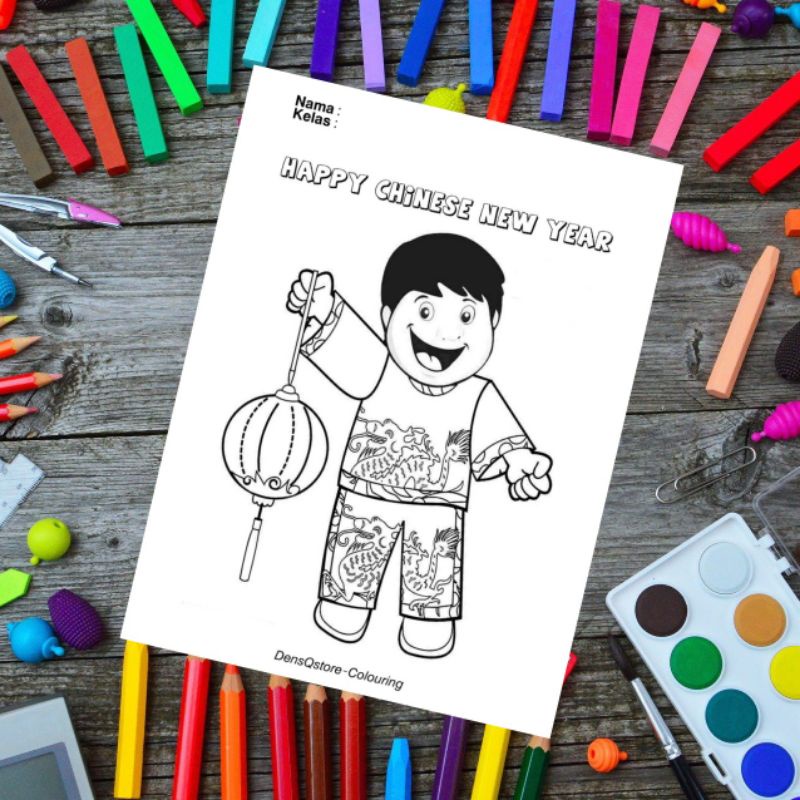 

Kertas Mewarnai Anak Tema Imlek / Kertas Gambar (10 Lembar Gambar)