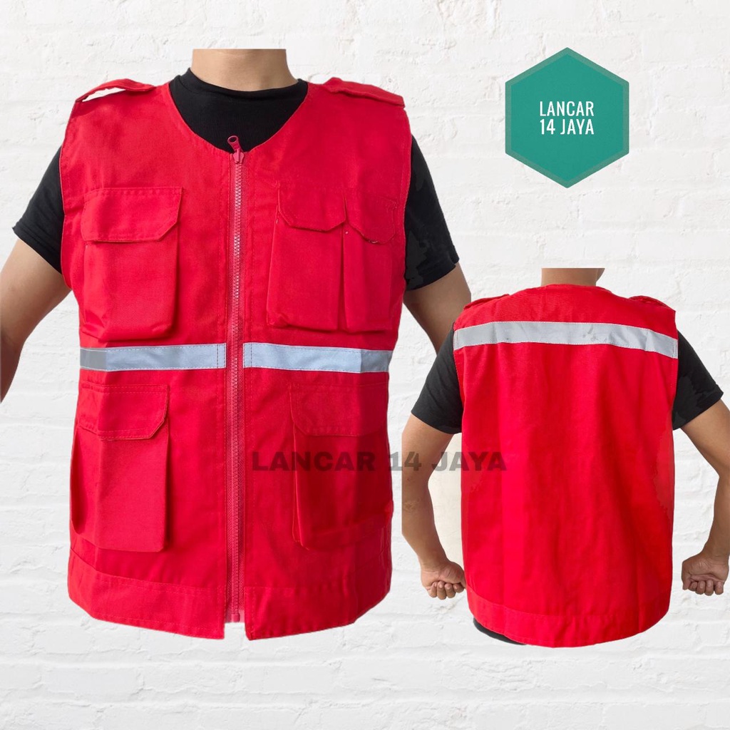 Rompi Safety Wearpack Katelpak Proyek Lapangan Wearpack werpak Rompi Berlogo K3 dan Bendera