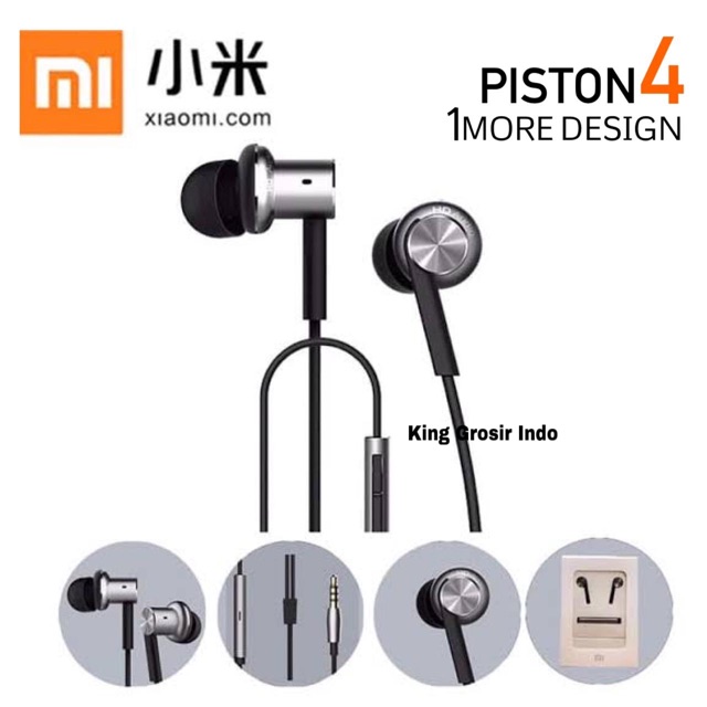 Headset Xiaomi Piston 4 Original 100% Earphone Handsfree Xiaomi Piston 4 Pro