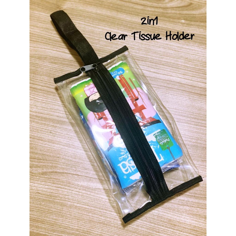 Fawn'G Handmade - 2in1 Clear Tissue Holder &amp; Handsanitizer Holder