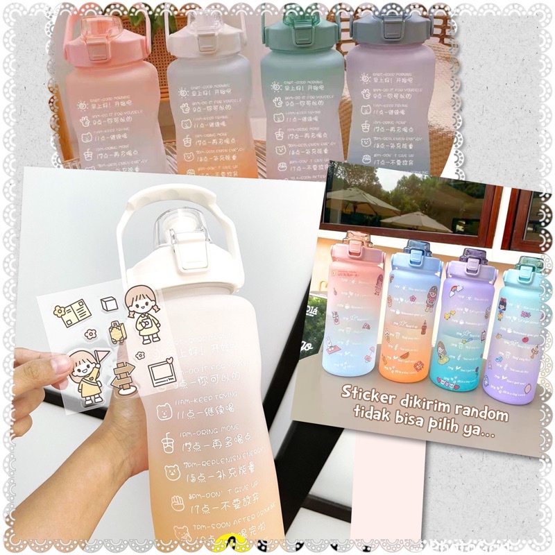 botol minum gradasi 2liter
