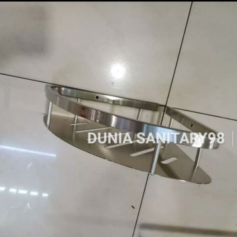 Rak sudut Stainless sus 304 Anti karat tempat sabun shampoo kamar mandi rak serbaguna bumbu dapur