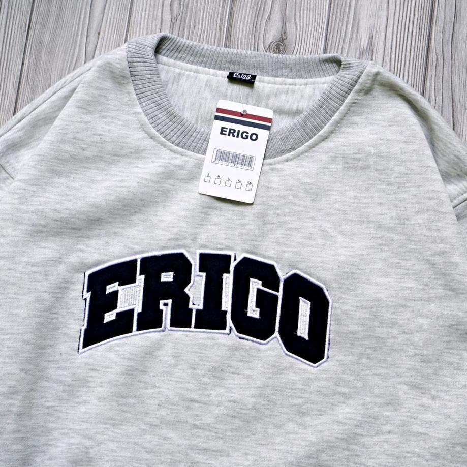 Harga Bersahabat.. SWEATER ERIGO CREWNECK TERBARU - SWEATER PRIA ERIGO CREW NECK HITAM MURAH