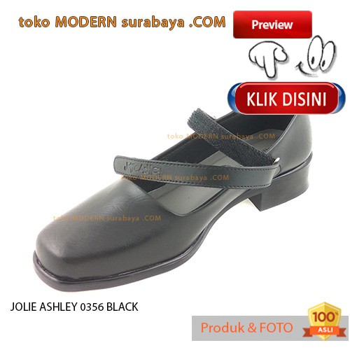 Jolie Ashley 0356 Black Sepatu Wanita Kerja Pantovel Formal slip