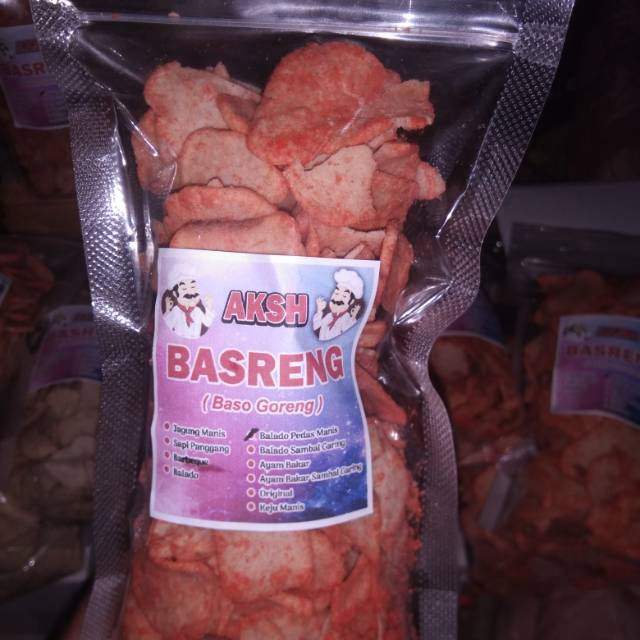 

Basreng ( baso goreng ) renyah gurih dan tidak alot