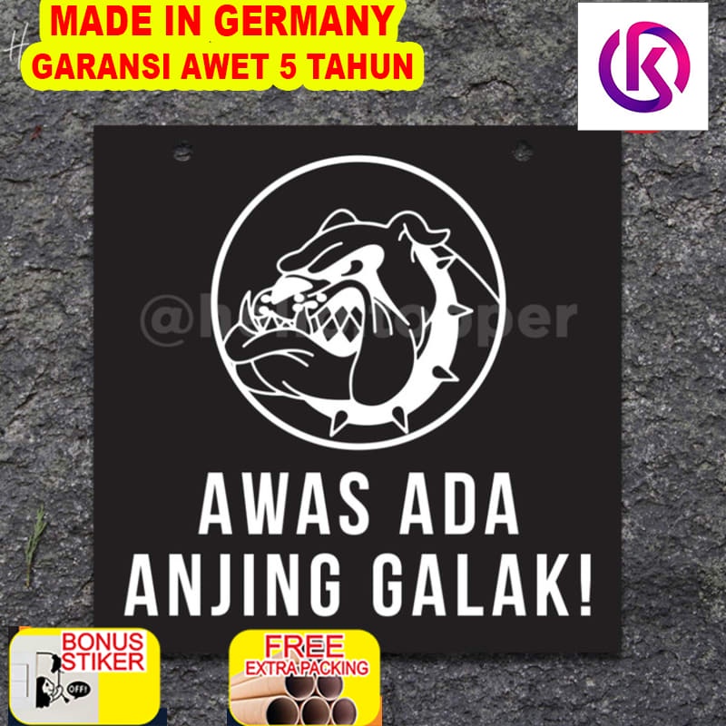 

Murah Sign Label Awas Anjing Galak Akrilik | Acrylic Sign UV Printed