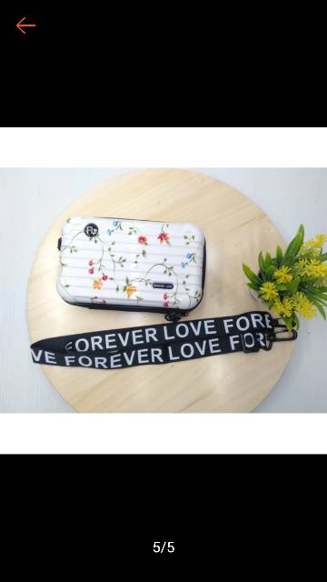 Tas forever young selempang motip kotak/garis