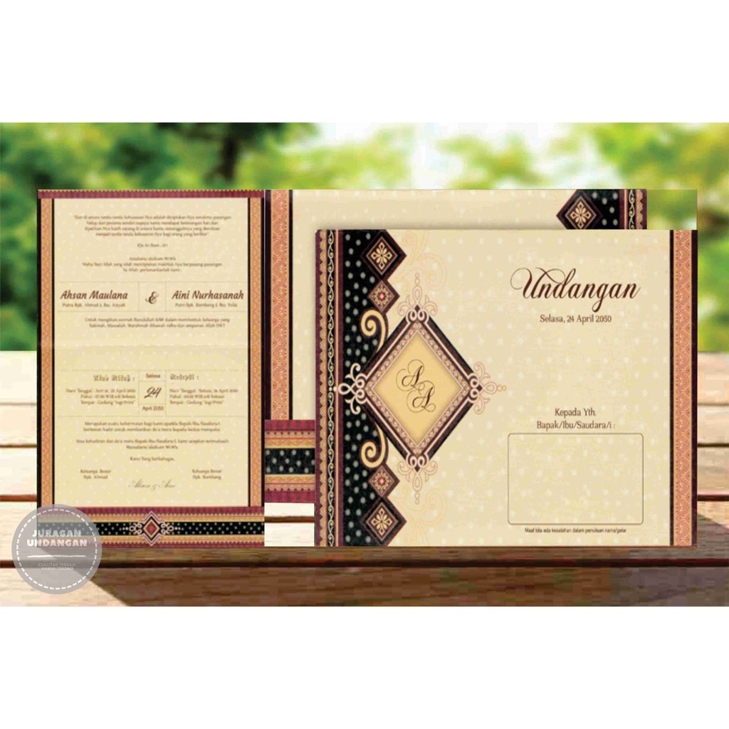 Undangan Pernikahan/Cetak Undangan Murah/Undangan Mewah Erba 88185