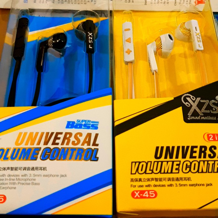 Handsfree Super Bass XZS X45 Earphone Headset Universal Android Iphone