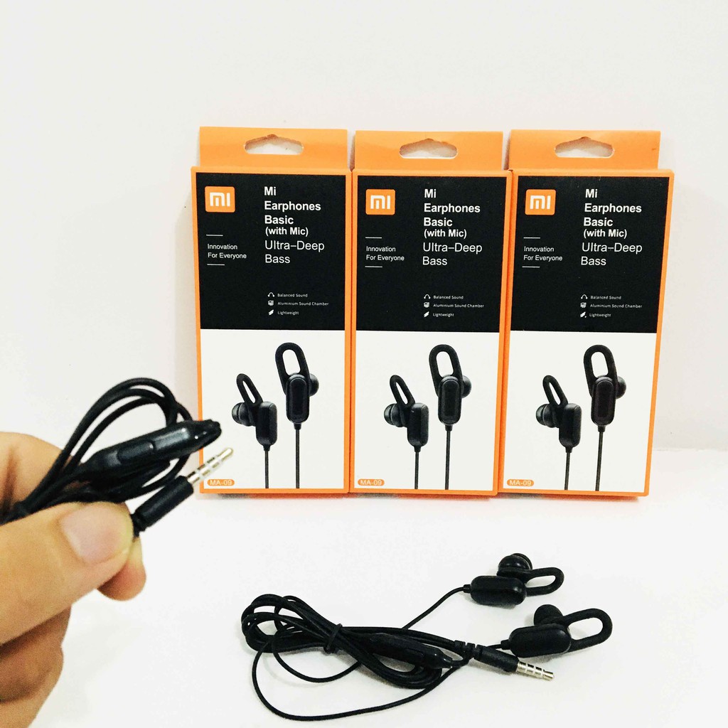 Headset Handsfree Xiaomi MA-09 Super Bass With Mic Universal Extra Bass Earphone