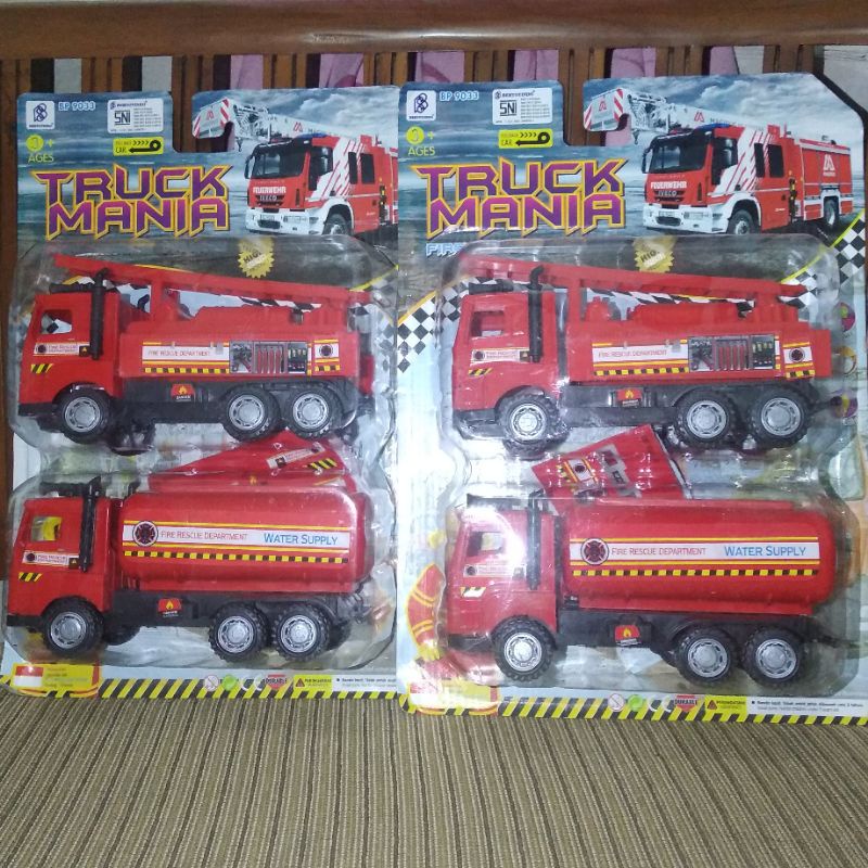 Mainan Mobil Truk Pemadam Kebakaran Truck Mania 2 Pcs BP.9033