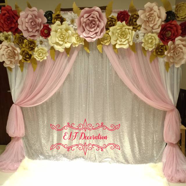 Backdrop dekorasi photobooth lamaran, akad, aqiqah, ultah dll