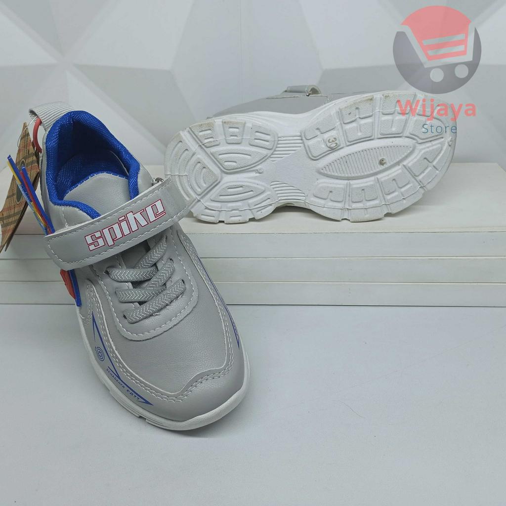 Sepatu Sneakers Anak TK SPIKE ZL 7893 Fashionable dan Praktis dengan Perekat Cocok untuk Anak Cowok