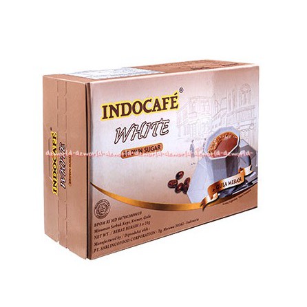 Indocafe White Brown Sugar 5sachet Kopi Instan Indo cafe Gula Jawa Gula Merah Indo Cafe 3in1 Instant Coffee Brownsugar 5pcs