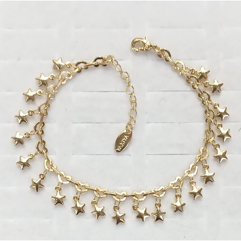 GELANG EMAS RUMBAI DEWASA MODEL LOVE BINTANG YAXIYA TERMURAH