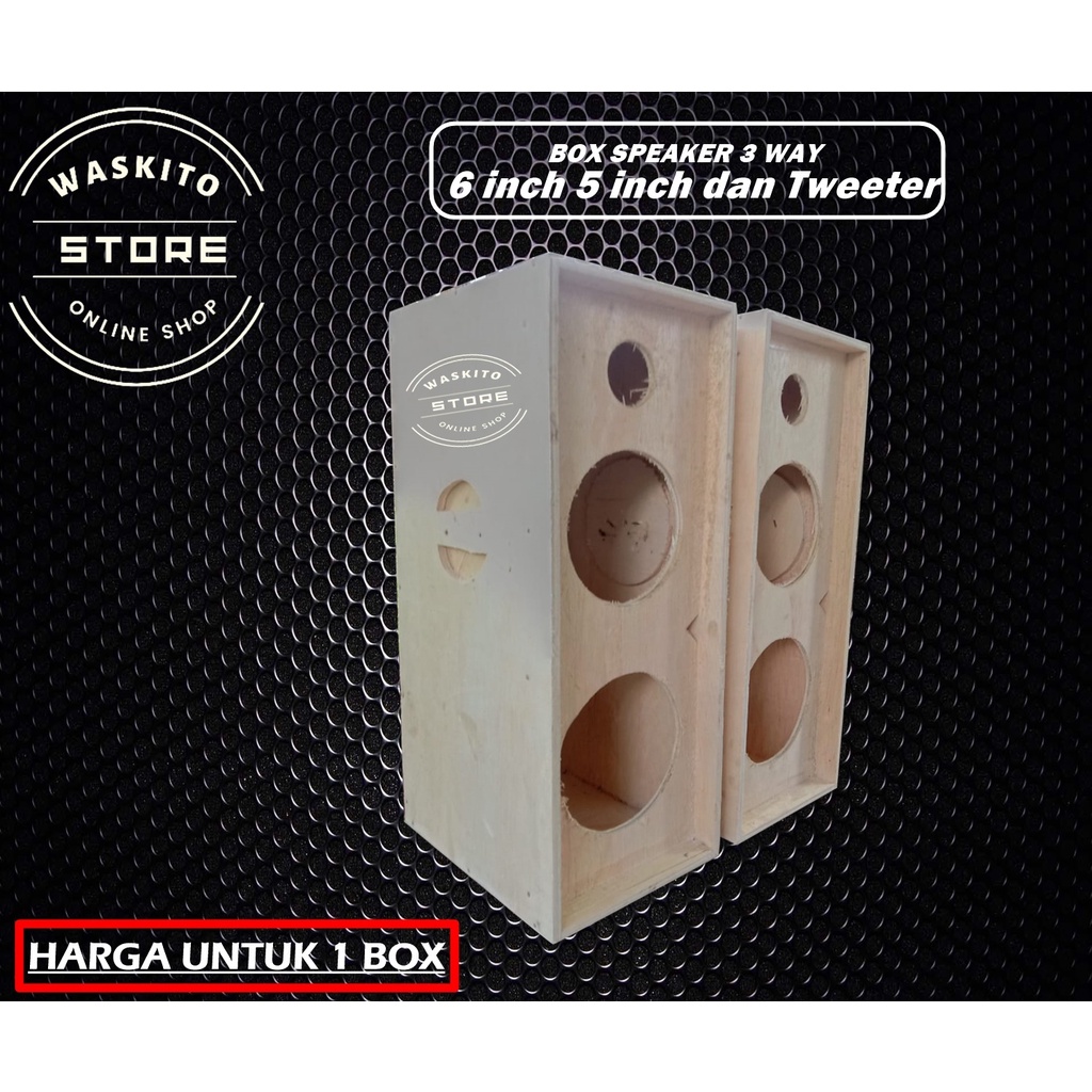 Box Speaker 3 Way Ukuran 6inch 5inch plus Tweeter