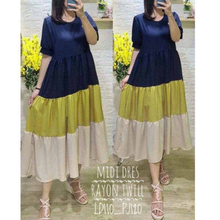 [BBL. 723253] NEW READY, MIDI DRESS TWILL TORINO