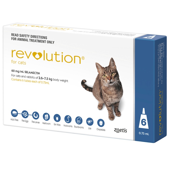 REVOLUTION CAT BLUE 5.1-15LBS / OBAT KUTU / 1PCS BUKAN PER BOX