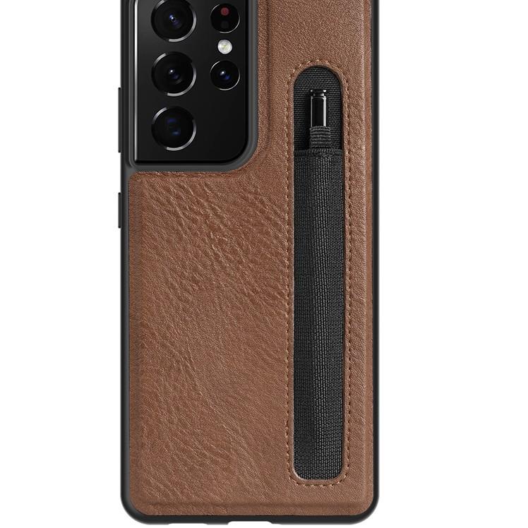 T1M7 Case Samsung Galaxy S21 Ultra (6.8") Nillkin Aoge Leather with S Pen Holder Casing VNV