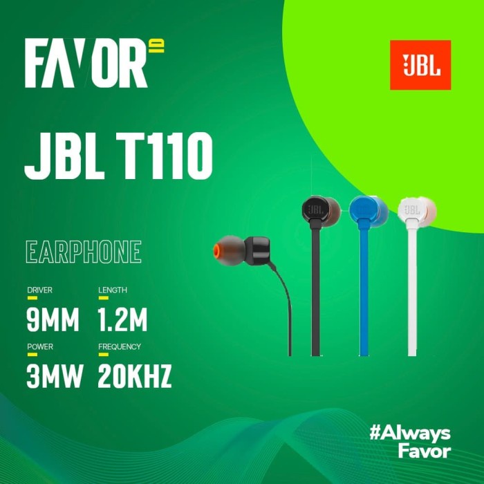JBL T110 IN-EAR & FLAT CABLE ORIGINAL