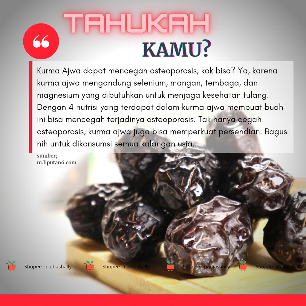 Kurma Ajwa ALIYAH Madinah 500gr Premium Enak KURMA NABI AZWA