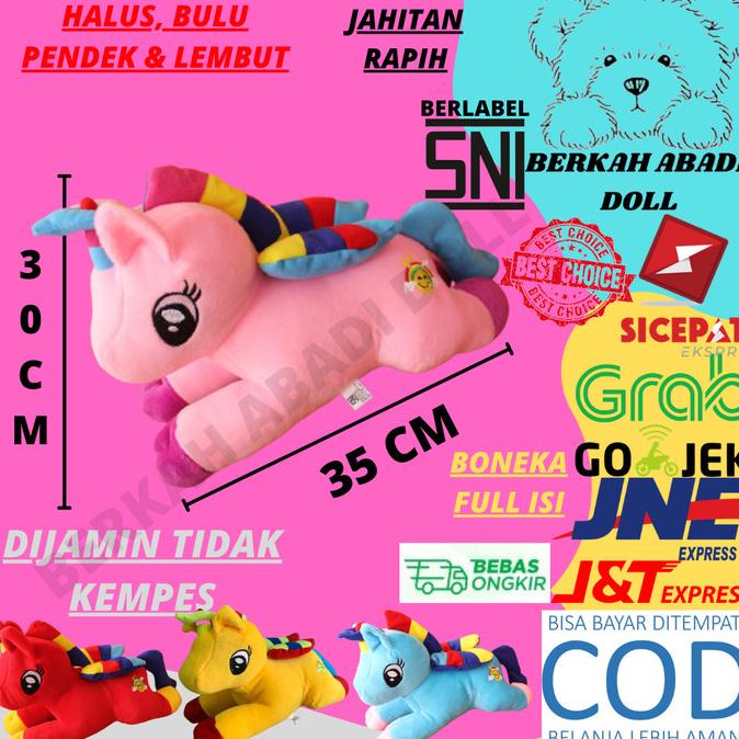 Boneka Kuda Pony Unicorn Jumbo Boneka Litel Poni Boneka Unicron Sni