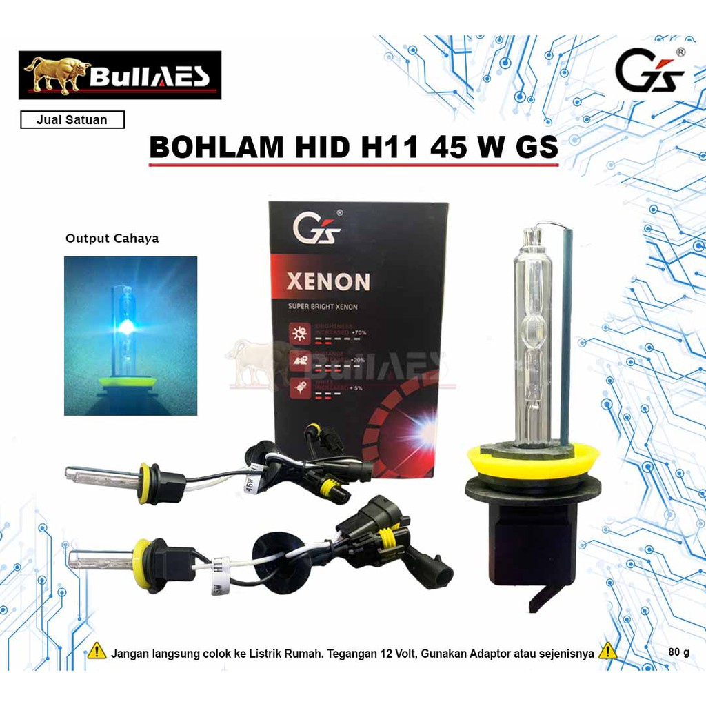 BOHLAM HID H11 45 XENON BULB Watt Merk Gs  V0649