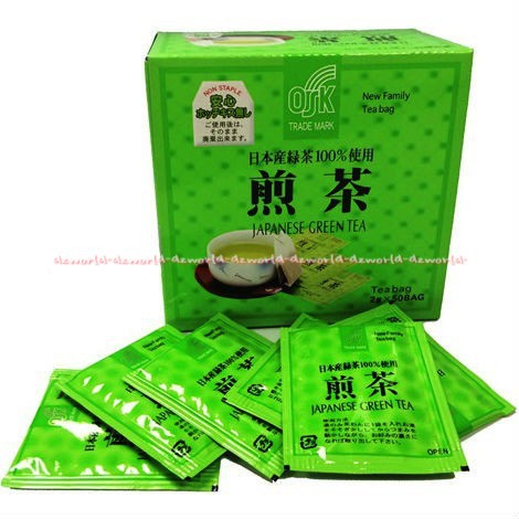 OSK New Family Japanese Green Tea Leave 50pcs Teh Hijau Jepang O.S.K Greentea Japan Macha Tea Kemasan Celup alal MUI OSK