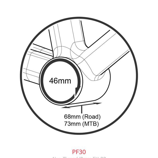 Bottom Bracket Bb Press Fit Tripeak 4In1 Bb30A Bb30 Pf30 Steel Bearing