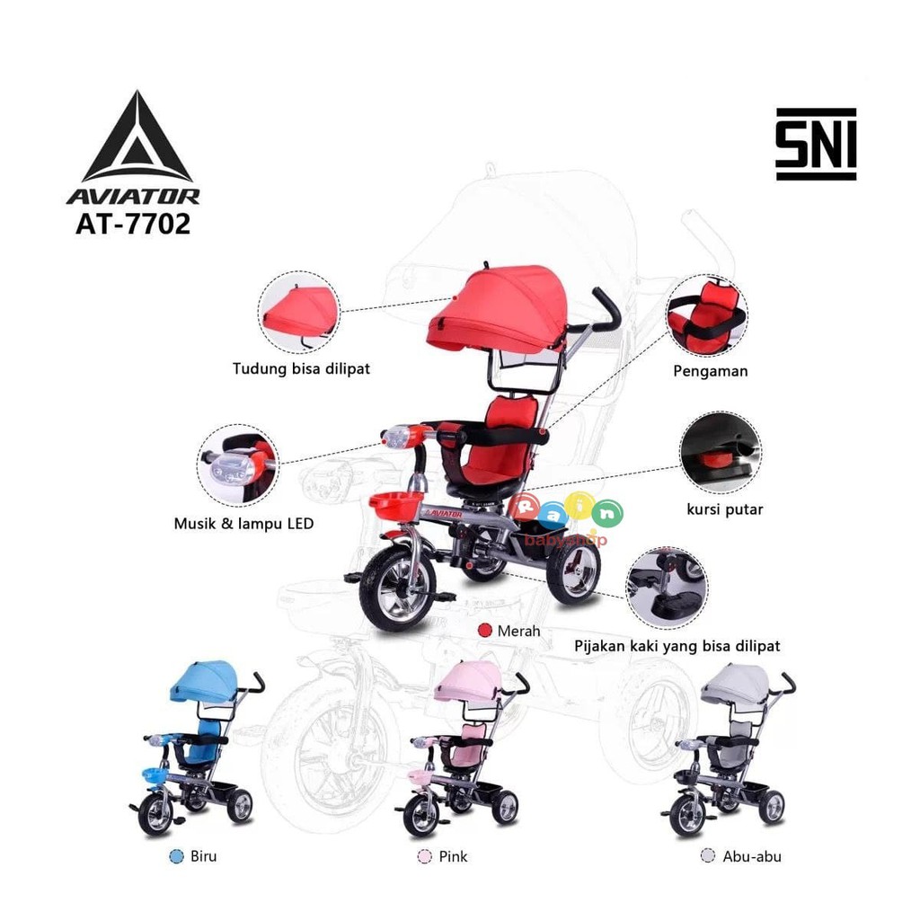Sepeda Anak Roda Tiga BMX AT-7702 Aviator
