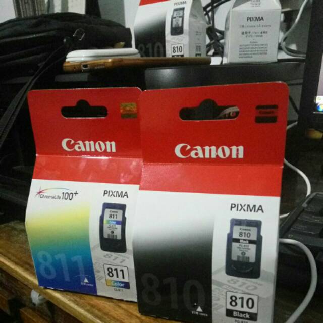 cartridge canon 811 warna dan 810 hitam ( sepasang) baru original